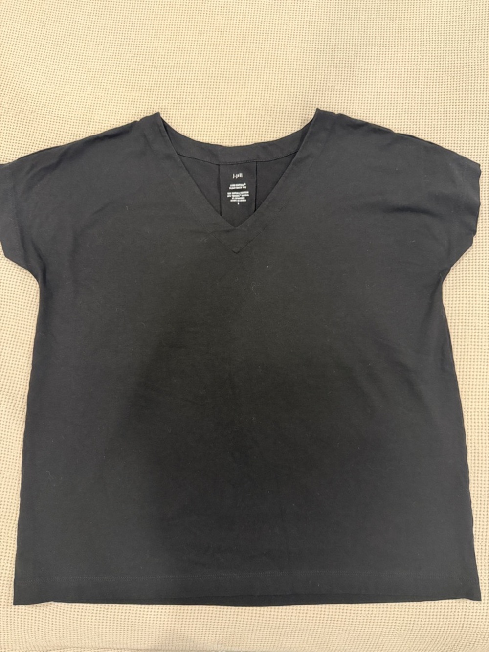J. Jill Black V-Neck Short Sleeve Tee